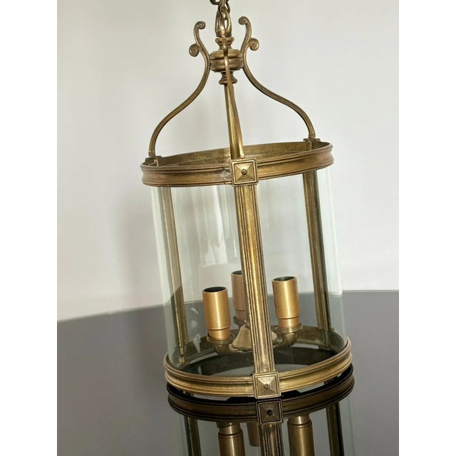Lantern in Brass and Blown Glass, Italy, 1950s For Sale - Image 12 of 12