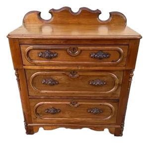 19th Century Antique Victorian Solid Walnut Chest of Drawers. Circa 1890