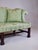 Custom George III Mahogany Camel Back Sofa With Damask Silk Upholstery For Sale - Image 15 of 16