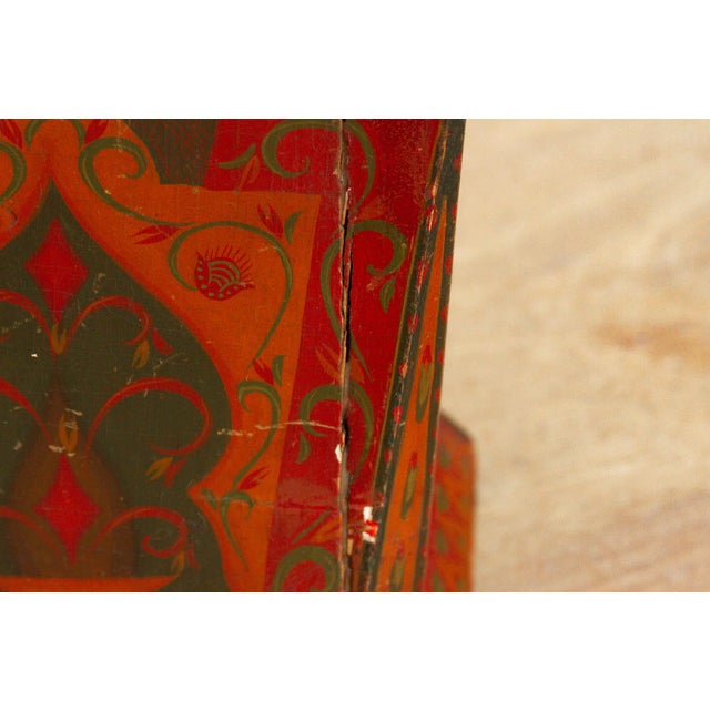 Handpainted Kashmiri Wood Tea Caddy For Sale - Image 9 of 10