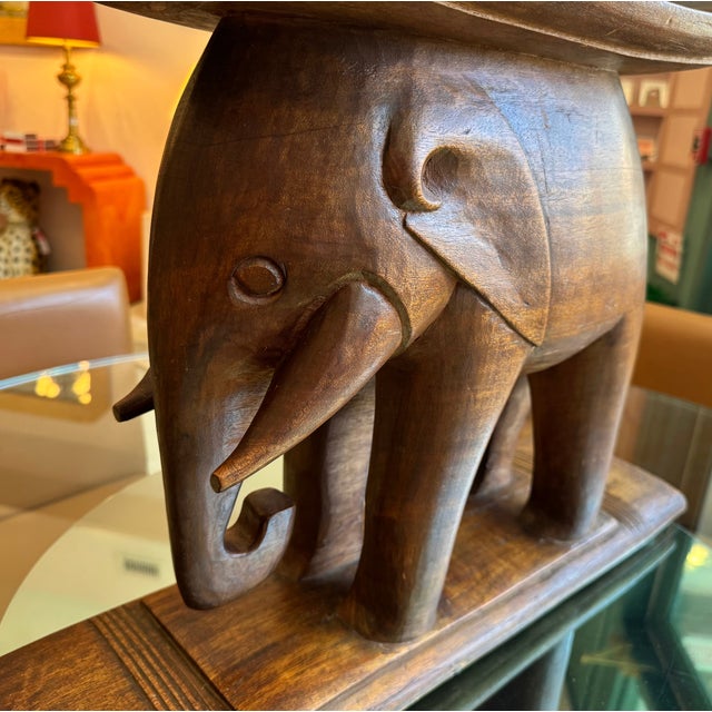 Antique 1930's African Ashanti Elephant Stool For Sale In New York - Image 6 of 12