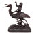 Henri Lechesne "Heron and Monkey" Patinated Bronze For Sale