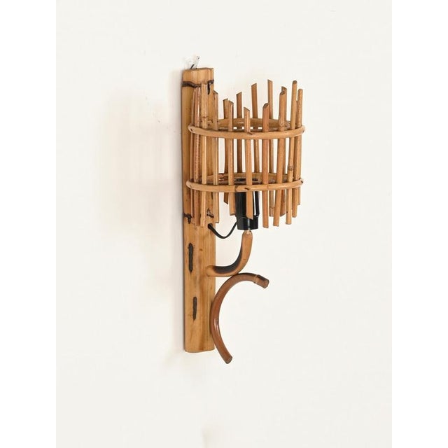 Mid-Century Modern Rattan Lantern Sconces by Louis Sognot, France, 1960s, Set of 2 For Sale - Image 10 of 13