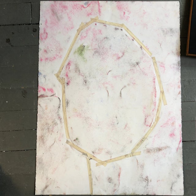 2010s Original LargeContemporary Abstract Pastel Portrait Drawing For Sale - Image 5 of 6