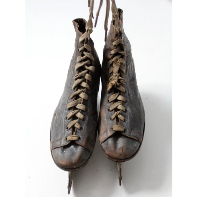 Vintage Ag Spaulding Silver Wing Ice Skates For Sale - Image 11 of 13