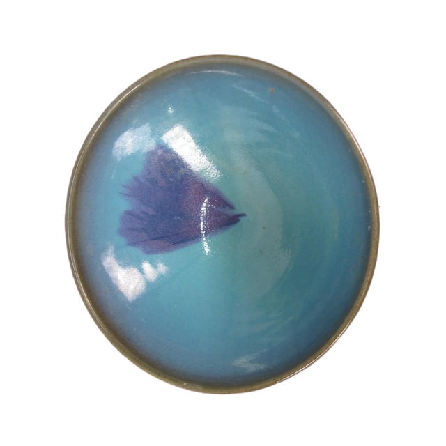 Pair of Blue and Purple Ceramics Bowls For Sale In Greensboro - Image 6 of 8