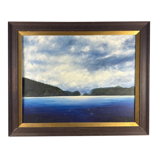 Antique English Oil Painting of Derwent Water, Keswick, Signed For Sale