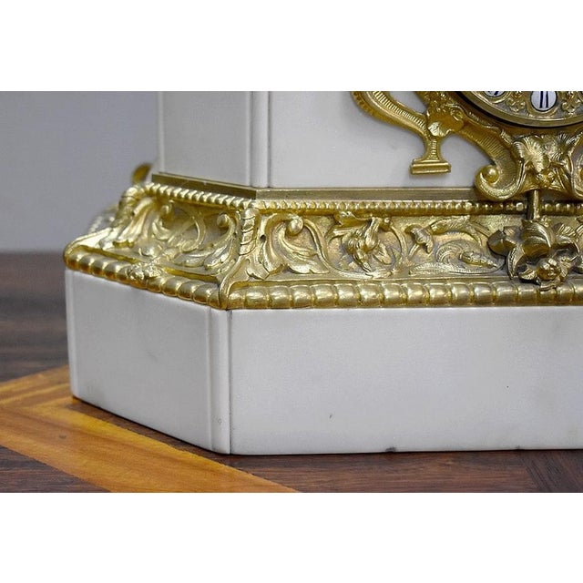 Marble and Bronze Clock by Théodore Gechter, 19th Century For Sale - Image 11 of 18