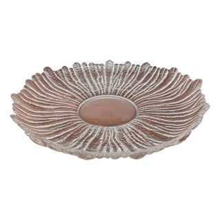 Mid-Century Modern German Glass Bowl with Floral Design, 1960s For Sale