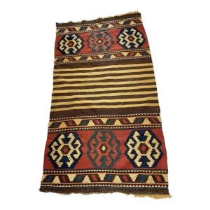 Antique and Rare Tribal Caucasian Kuba Kilim 5'92" by 3'08"