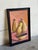 This striking canvas painting features an expressive still life composition with vessels and a plate in warm tones. Framed...