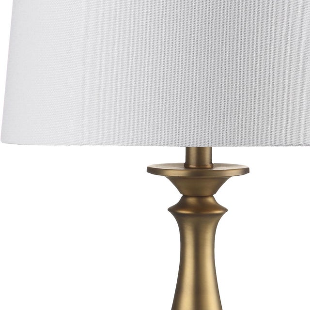 29 Inch H Candlestick Table Lamp in Gold - a Pair For Sale - Image 4 of 9