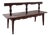 19th Century French Rustic Bench in Wood with Scalloped Back For Sale