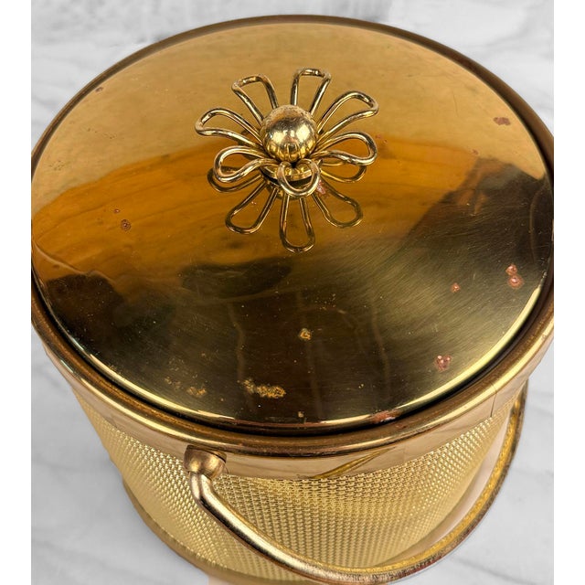Brass Mid-Century Hollywood Regency Brass Ice Bucket For Sale - Image 8 of 12