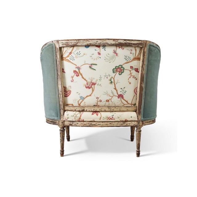 Mid 19th Century Louis XVI Style Grey-Lacquered Beechwood Marquis For Sale - Image 4 of 4