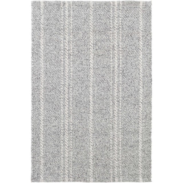 Dash & Albert by Annie Selke Melange Stripe Grey/Ivory Indoor/Outdoor Rug, 9' 6" x 13' 6" For Sale In Boston - Image 6 of 6