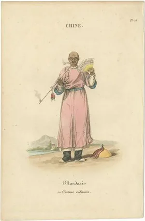 Mandarin in Traditional Dress, 1820, Paper