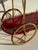 1970s Aldo Tura Red Parchment Bar Cart, Attributed For Sale - Image 10 of 12