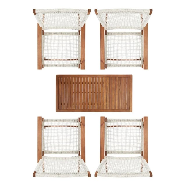 Deven 5 Piece Living Set - Natural/White For Sale In Philadelphia - Image 6 of 9