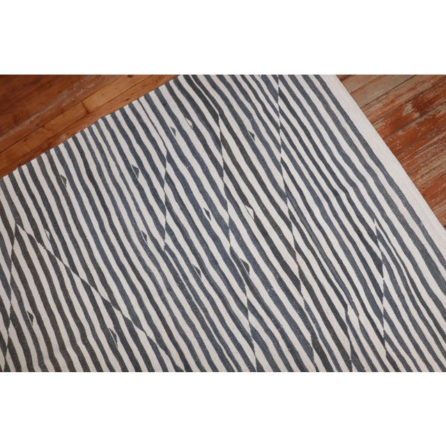 Zebra Style Vintage Persian Kilim - 8'4" x 9'6" For Sale - Image 9 of 9