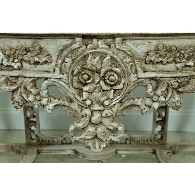 1960s French Style Heavy Iron Paint Decorated Table For Sale - Image 5 of 10