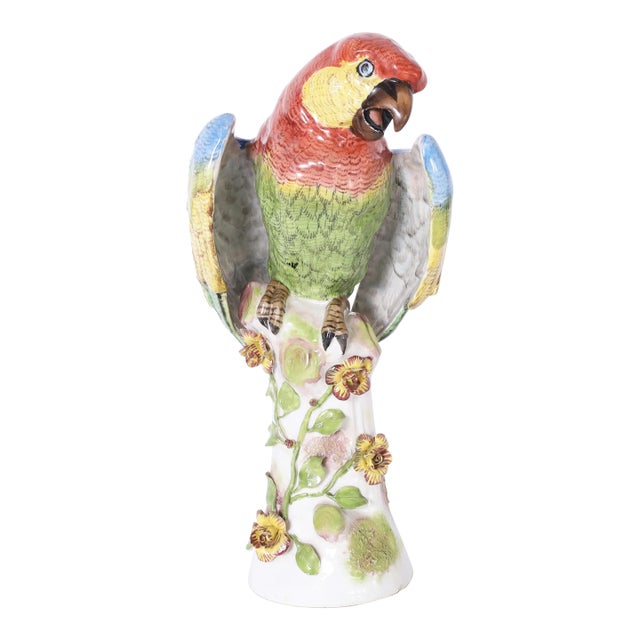 German Porcelain Parrot For Sale