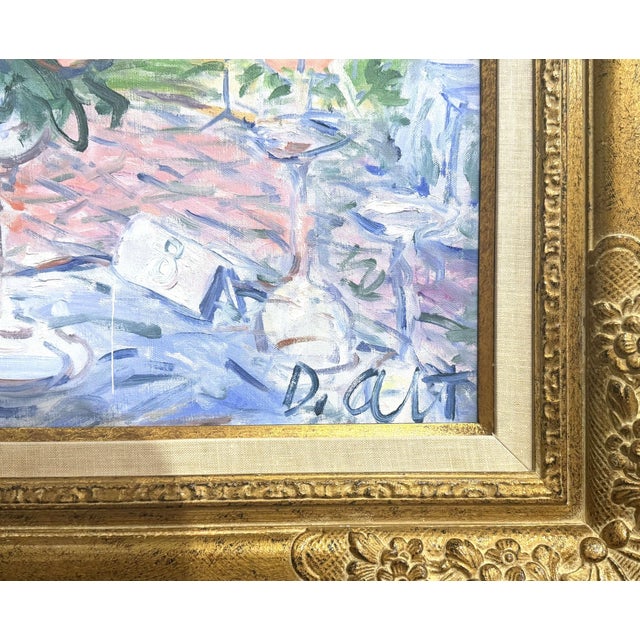 Late 20th Century 20th Century French Riviera Oil Painting “Déjeuner À Cap Ferrat” by Duane Alt For Sale - Image 5 of 12