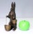 Finely modelled bronze figure of an delightful rabbit with 2 meticulously hand-woven brass baskets specifically made for...
