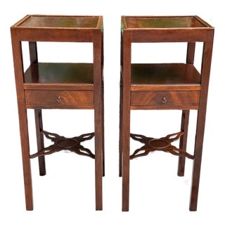 Pair George III Flame Mahogany Side Tables For Sale