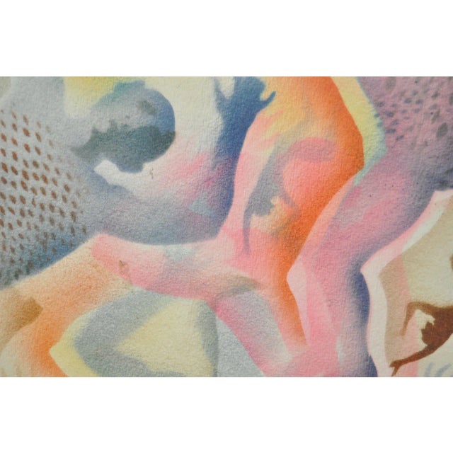 Mid-Century Modern Airbrush Painting by McBride For Sale - Image 9 of 11