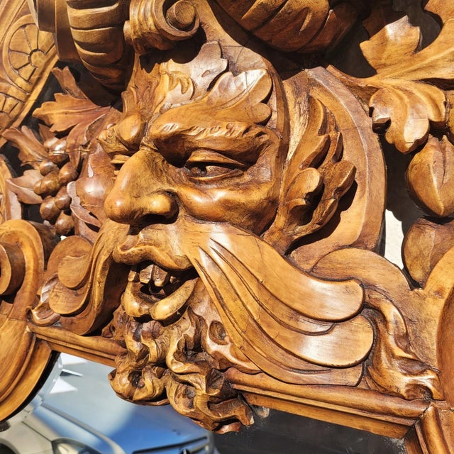 Large 19th Century Mirror in Carved Wood, Italy For Sale - Image 12 of 18