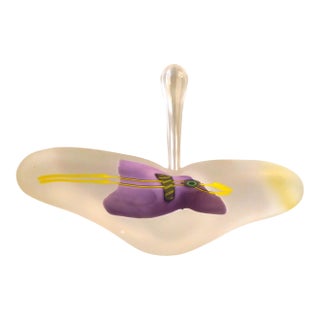 1980s Large and Unique Art Glass Perfume Bottle For Sale