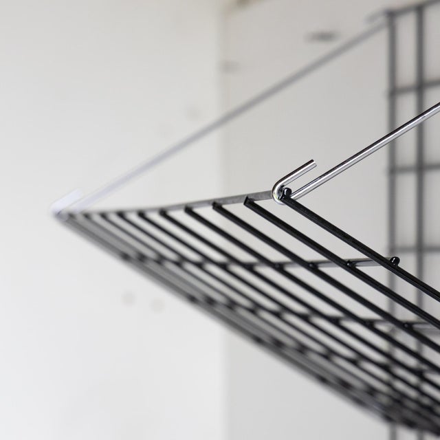 Metal Modular Black Portarobe System by Piero Polato for Robots Milano For Sale - Image 7 of 8