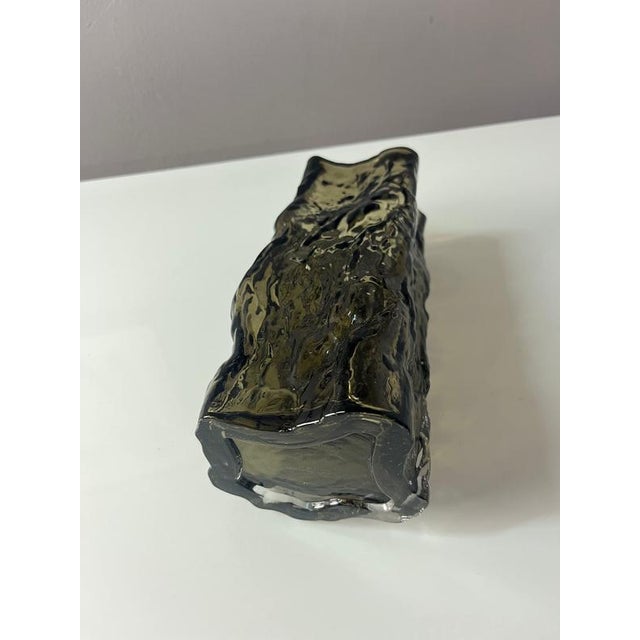 Bark Vase in Grey Glass by Margit Brandt For Sale - Image 6 of 11