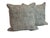 Custom Textured Grey Pair of Pillows For Sale In Charlotte - Image 6 of 6