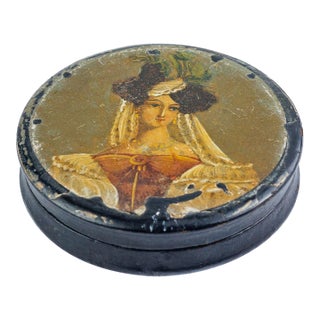 Early 19th Century Papier Mache Snuffbox For Sale