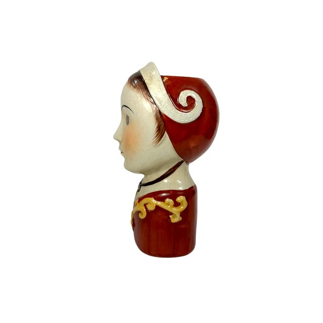 Mid 20th Century Midcentury Scandinavian Lady Head Bust Pocket Vase For Sale - Image 5 of 10