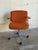 Orange Upholstered Swivel Office Chair on Casters Mid-Century Modern 1970s For Sale In Los Angeles - Image 6 of 10