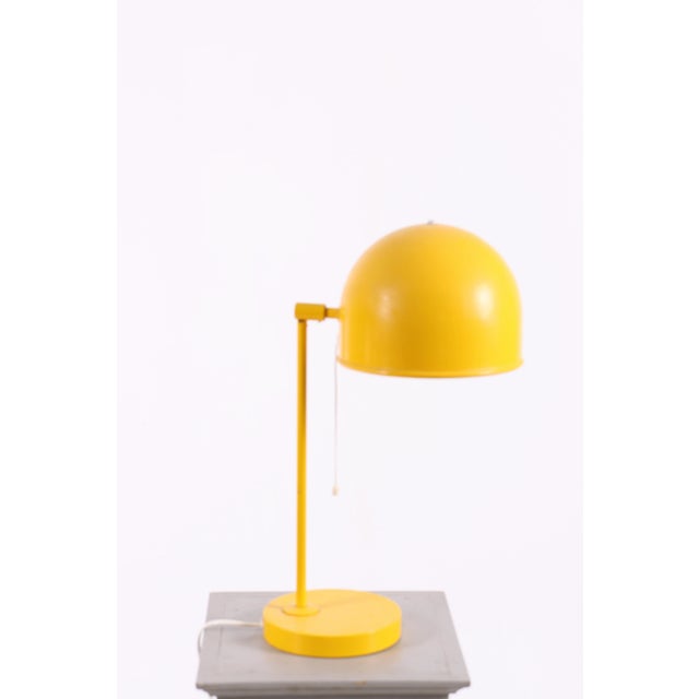 1970s Yellow B-075 Table Lamp by Egon Ahlgren for Bergboms, Sweden, 1970s For Sale - Image 5 of 5