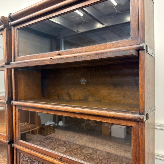 Antique English Bookcases from Globe Wernicke, Set of 2 For Sale - Image 14 of 17