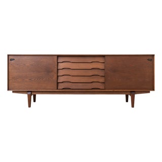 Danish Model No. 65 Sideboard in Chocolate Brown Stained Oak from Skovby Møbler, 1960s For Sale