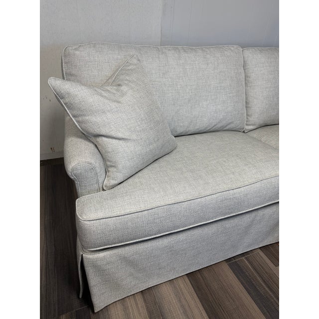 Traditional Sherrill Furniture 9600 Series Two Cushion Sofa With Bistro Arm For Sale - Image 3 of 3