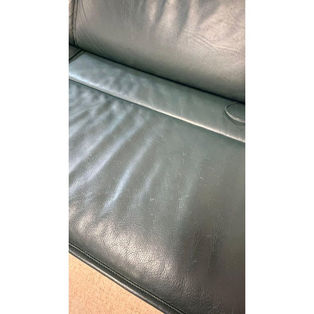 Teal Vintage DS 450 Twist Leather Sofa by Thomas Althaus for de Sede, 1990s For Sale - Image 8 of 11