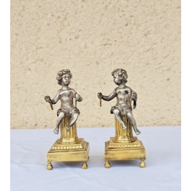 Bronze Putti Pair, 1830, Set of 2 For Sale - Image 6 of 11