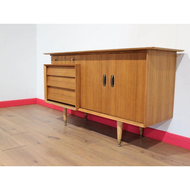 Mid Century Modern Vintage Teak Credenza Sideboard by Beautility Danish Style For Sale - Image 14 of 15