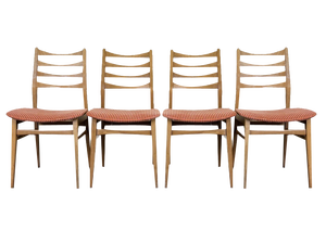 Mid-Century Danish Modern Dining Chairs, 1970s, Set of 4