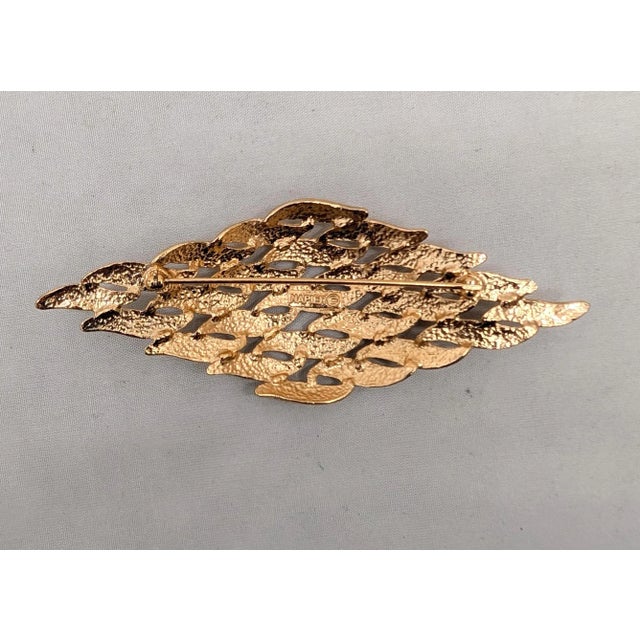 Vintage 1970 Signed Napier Goldtone Brooch For Sale In Philadelphia - Image 6 of 7