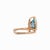 9.5ct Swiss Topaz Ring With Sapphire Accents: Solid 14k Gold, Trillion , Size 6.75 For Sale - Image 9 of 11