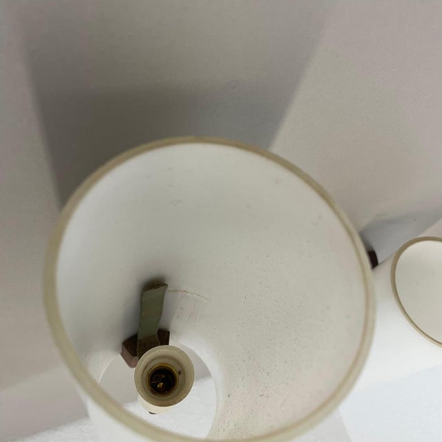 Vintage Satin White Glass and Teak Wall Lights, 1960s, Set of 2 For Sale - Image 10 of 18