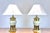Mid 20th Century Chinoiserie Cream Ceramic & Brass Table Lamps For Sale In New York - Image 6 of 12